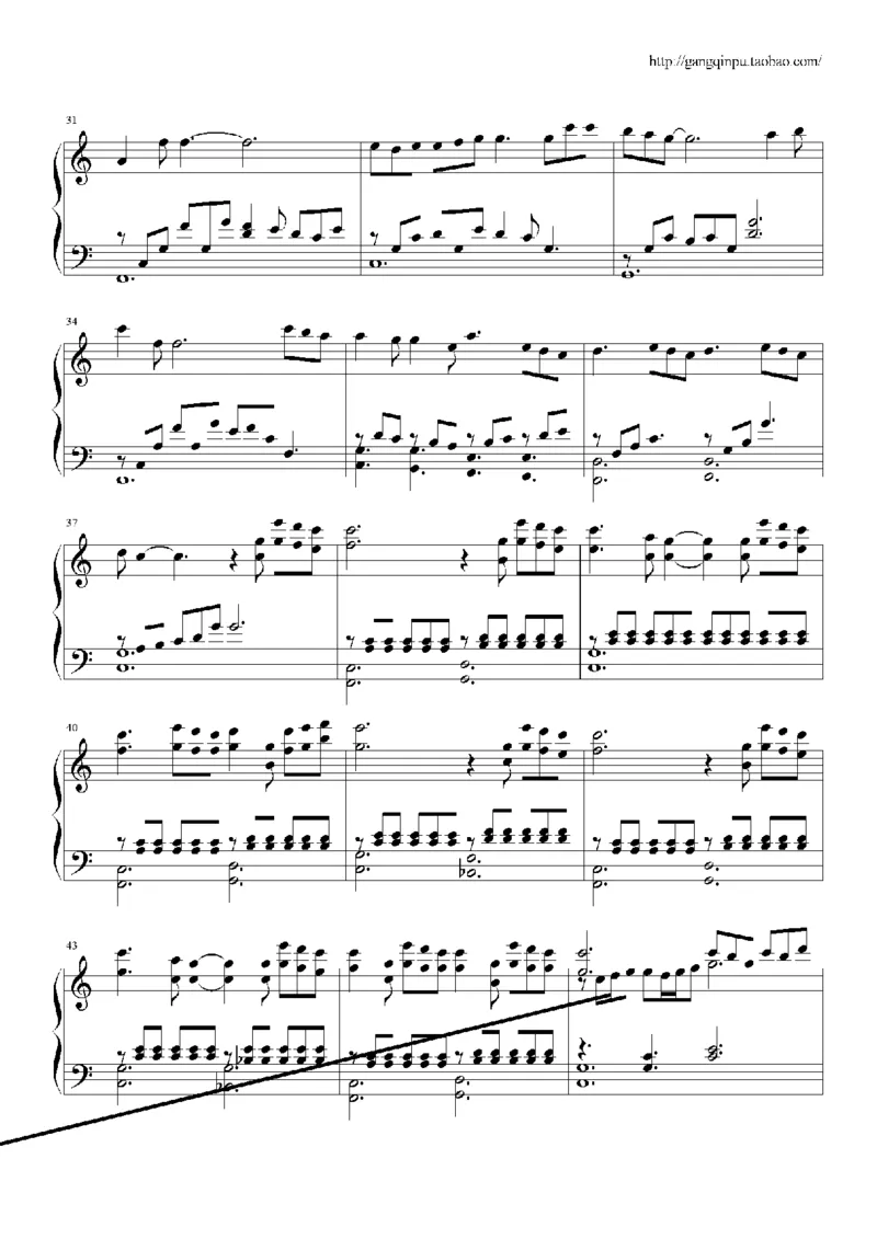 18、王光良（74页，共14首）_一万首著名钢琴曲谱哈农贝多芬合集视频教学电子版高清无水印可打印_3流行音乐谱_流行钢琴谱合集形式_高清PDF无水印