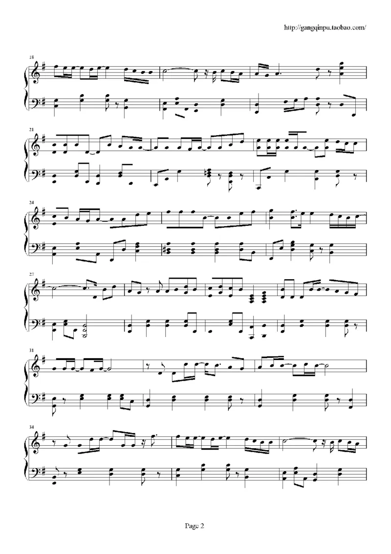 18、王光良（74页，共14首）_一万首著名钢琴曲谱哈农贝多芬合集视频教学电子版高清无水印可打印_3流行音乐谱_流行钢琴谱合集形式_高清PDF无水印