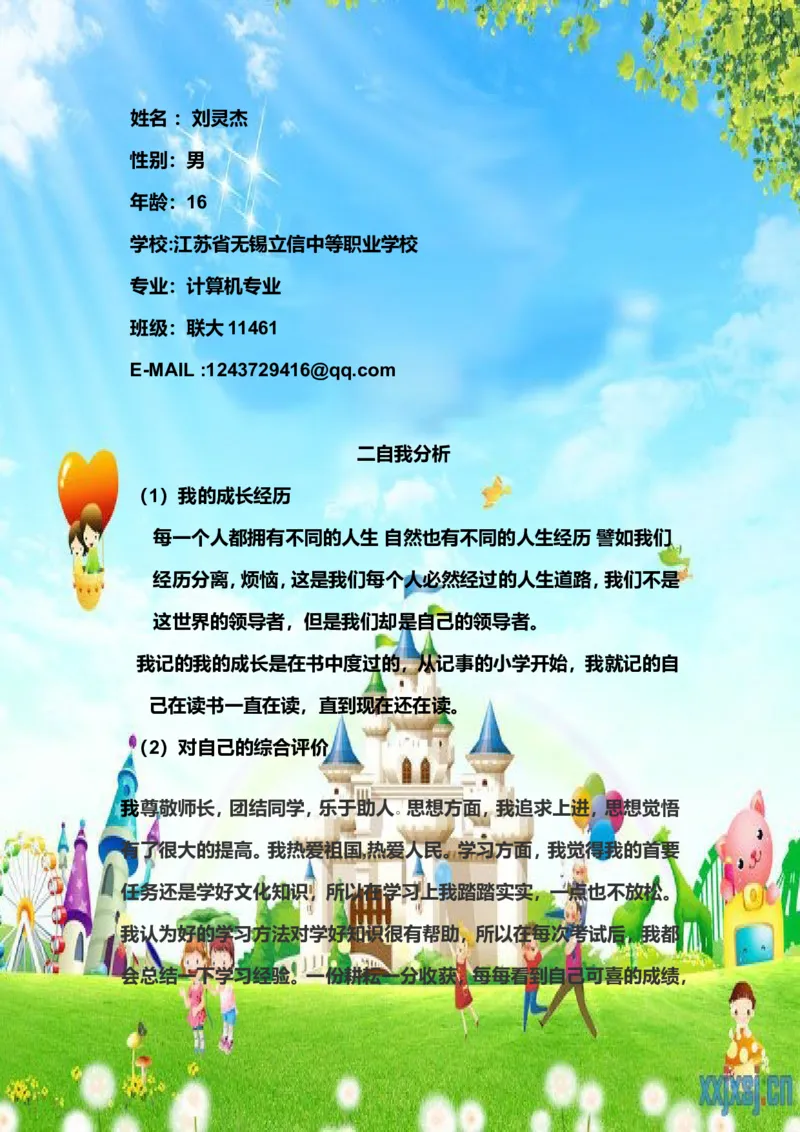 计算机专业大专生职业生涯规划书_E6-职业规划_47IT、软件技术专业