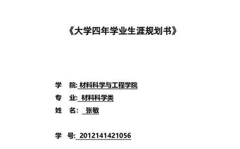 职业生涯规划(大学材料类)_E6-职业规划_77材料类专业