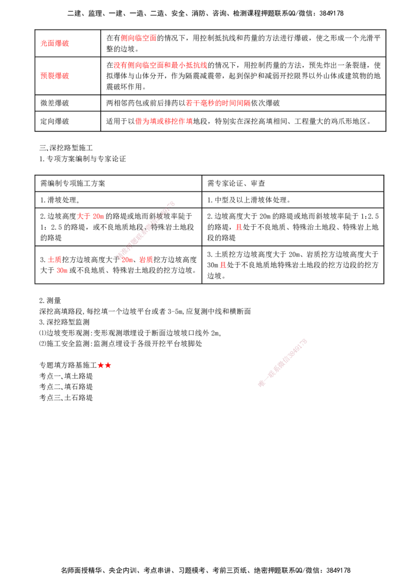 11-第二部分-模块二-路基工程_监理工程师_2025监理工程师_2025年监理工程师SVIP_2025年监理交通案例SVIP_04-冲刺串讲✿考点强化✿小灶集训_讲义