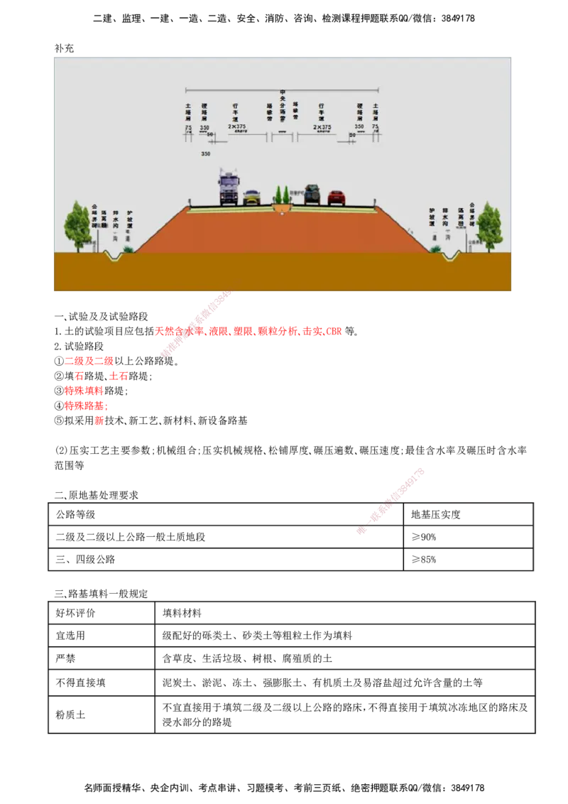 11-第二部分-模块二-路基工程_监理工程师_2025监理工程师_2025年监理工程师SVIP_2025年监理交通案例SVIP_04-冲刺串讲✿考点强化✿小灶集训_讲义