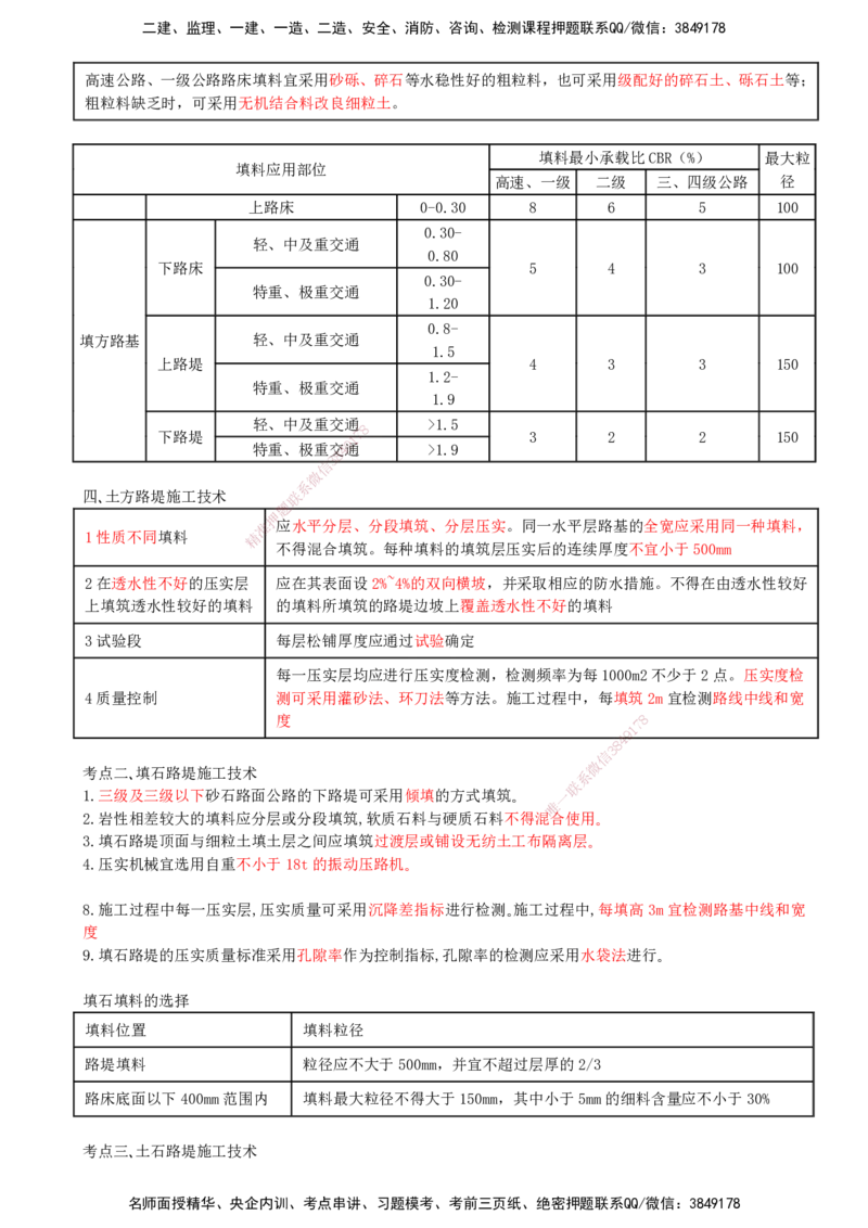 11-第二部分-模块二-路基工程_监理工程师_2025监理工程师_2025年监理工程师SVIP_2025年监理交通案例SVIP_04-冲刺串讲✿考点强化✿小灶集训_讲义