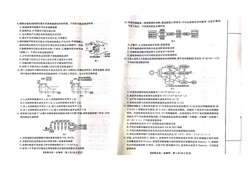 24届广东省普通高中学科综合素养评价2月南粤名校联考生物学_2024年2月_01每日更新_24号_2024届广东省南粤名校高三下学期2月联考_广东省南粤名校2023-2024学年高三下学期2月联考生物试题