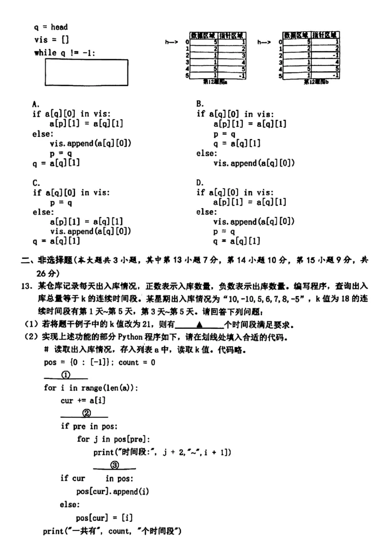 2024届浙江省温州市普通高中高三下学期5月第三次适应性考试技术试题_2024年5月_01按日期_10号_2024届浙江省温州市高三第三次适应性考试
