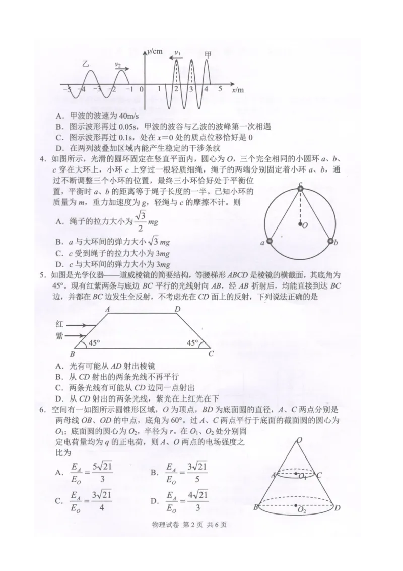 2024届湖南省常德市高三下学期3月模拟考试物理试题(1)_2024年4月_024月合集_2024届湖南省常德市高三下学期3月模拟考试
