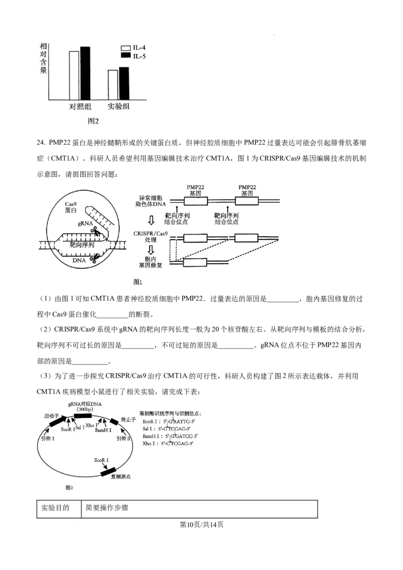 江苏省淮安市2025届高三上学期第一次调研测试生物+答案(1)_12月_241201江苏省淮安市2025届高三上学期第一次调研测试（全科）