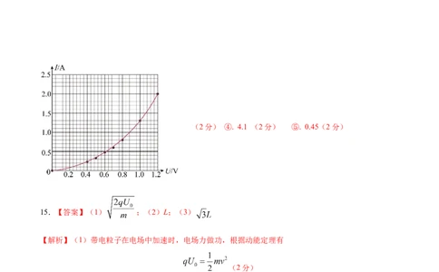 黄金卷04-赢在高考&middot;黄金8卷备战2024年高考物理模拟卷（全国卷专用）（参考答案）_2024高考押题卷_92024赢在高考全系列_赢在高考&middot;黄金8卷备战2024年高考物理模拟卷