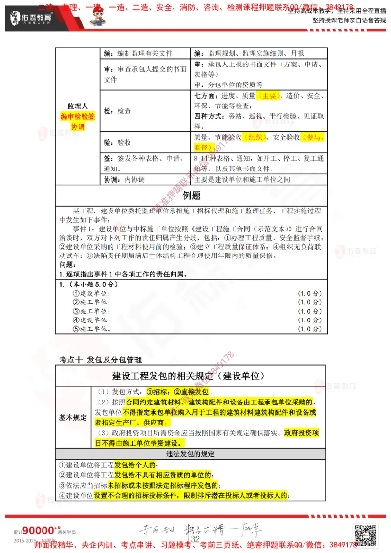 2025.1.4佑森教育叶虎翼授课监理案例《招投标及合同管理》专用讲义，版权所有，侵权必究_监理工程师_2025监理工程师_2025年监理工程师SVIP_2025年监理土建案例SVIP