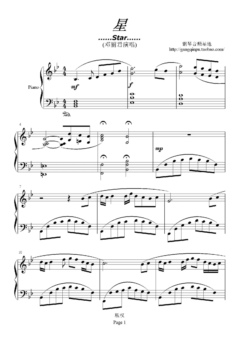12、邓丽君（105页，共36首）_一万首著名钢琴曲谱哈农贝多芬合集视频教学电子版高清无水印可打印_3流行音乐谱_流行钢琴谱合集形式_高清PDF无水印