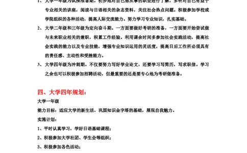 日语专业职业生涯规划书_E6-职业规划_05日语专业