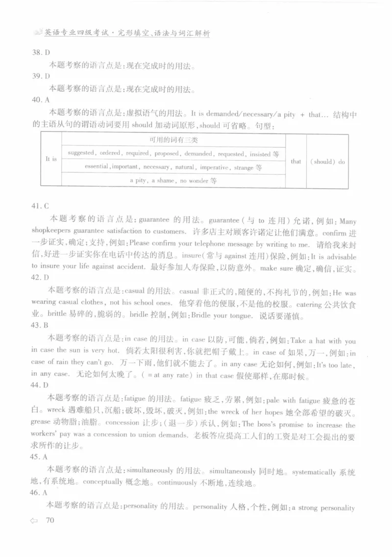 英语专业四级考试完形填空语法_2025专四专八真题及备考资料_2009-2024专四真题+备考资料_2024专四备考资料合辑（电子书）_24专四完形填空_24专四完形填空语法