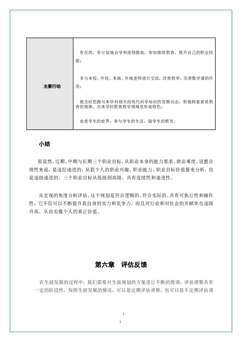 职业生涯规划书模版Word文档_E6-职业规划_86道路桥梁专业