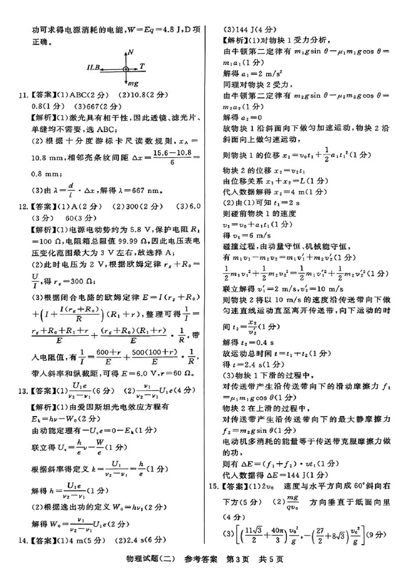 2024届湖北省T8联盟高三下学期压轴考试（二）物理试题(1)_2024年5月_025月合集_2024届湖北省T8联盟高三下学期压轴考试（一模）