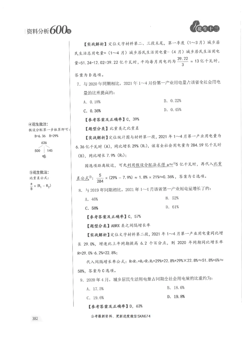 解析篇_2026考公资料_花生十三合集_旗舰班-国考（2026版）花生十三旗舰班（花生行测+飞扬申论）⭐⭐⭐_电子资料（讲义+题本）_刷题题本_资料分析600题