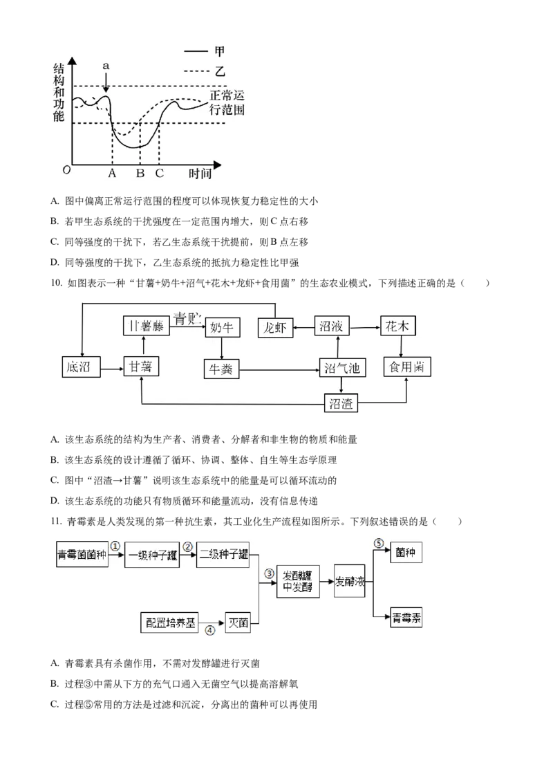 安徽省亳州市2023-2024学年高二下学期7月期末考试生物Word版含解析(1)_8月_240808安徽省亳州市2023-2024学年高二下学期7月期末考试