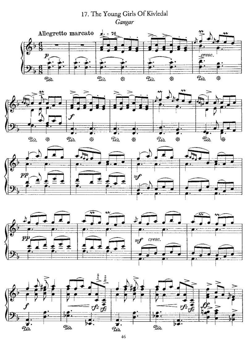 17NorwegianPeasantDances,Op72_一万首著名钢琴曲谱哈农贝多芬合集视频教学电子版高清无水印可打印_1古典钢琴知名音乐家谱_格里格钢琴谱全集_其他