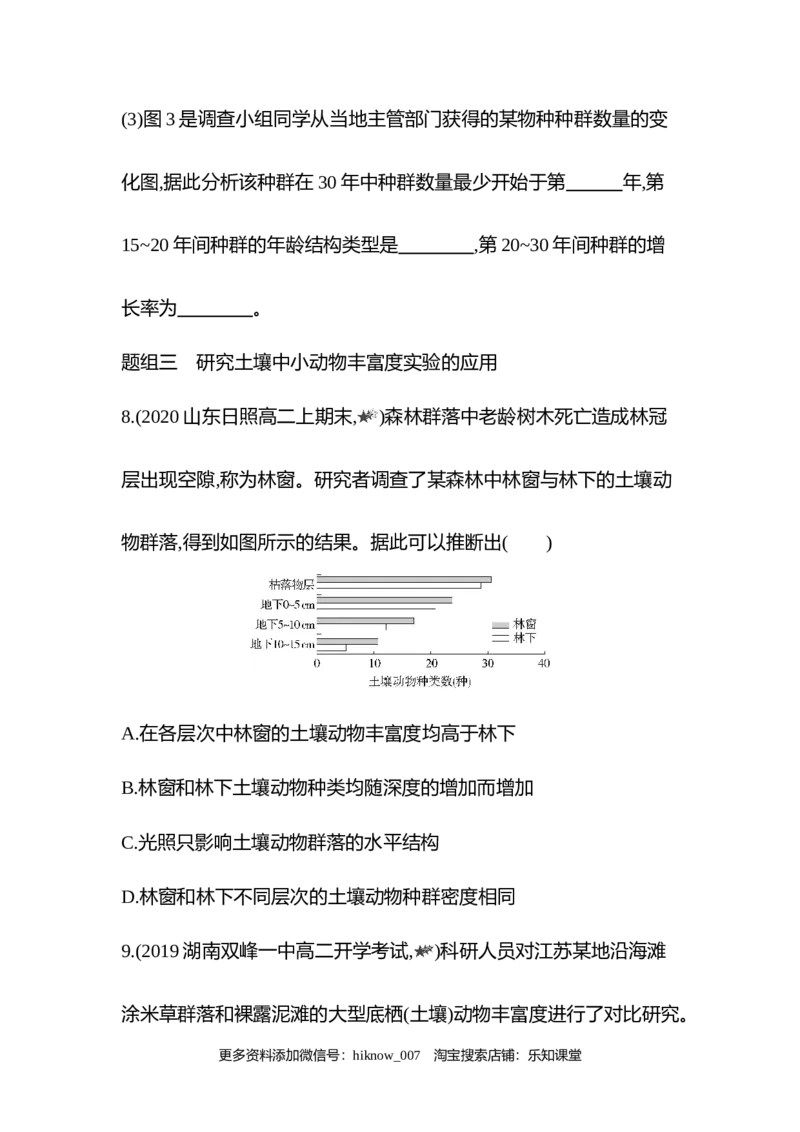 2022-2023学年生物人教版新教材选择性必修2课时素养练：第2章第1节　群落的结构_E015高中全科试卷_生物试题_选修2_2.同步练习_3.课时素养练（第三套）