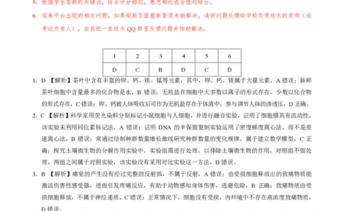 2024届高三5月大联考新课标卷理科综合答案_2024年5月_01按日期_8号_2024届xkw高三5月大联考_2024届高三5月大联考新课标卷理科综合