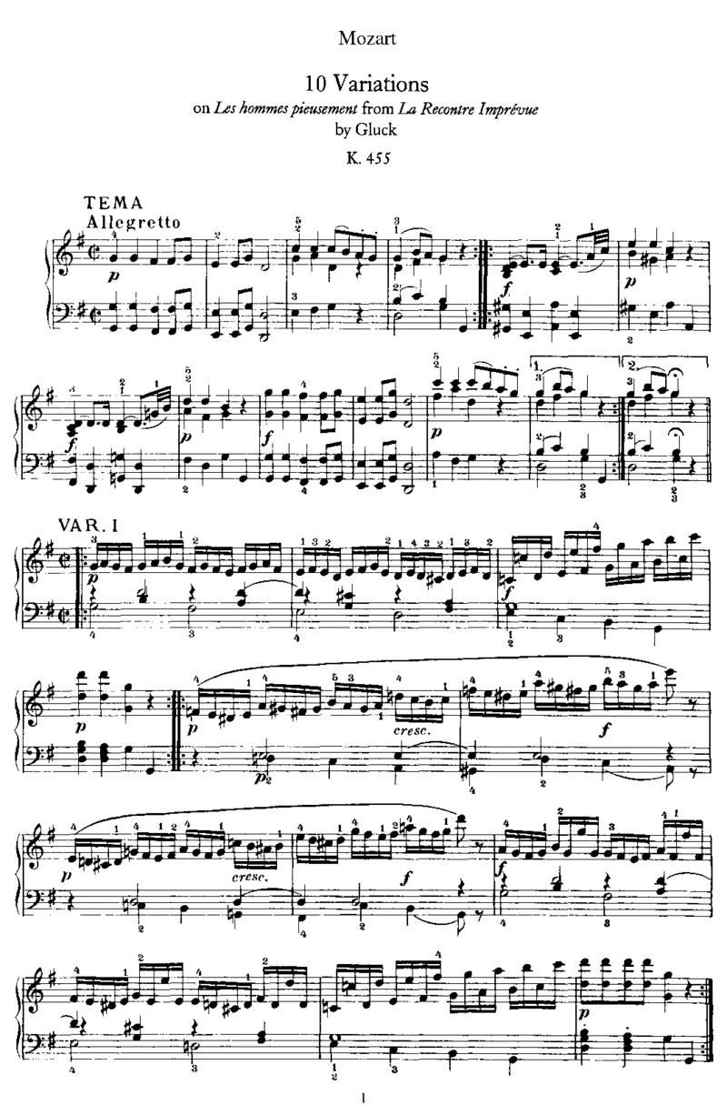 10Variations,K455_一万首著名钢琴曲谱哈农贝多芬合集视频教学电子版高清无水印可打印_1古典钢琴知名音乐家谱_莫扎特钢琴谱全集_0312095926_变奏曲集