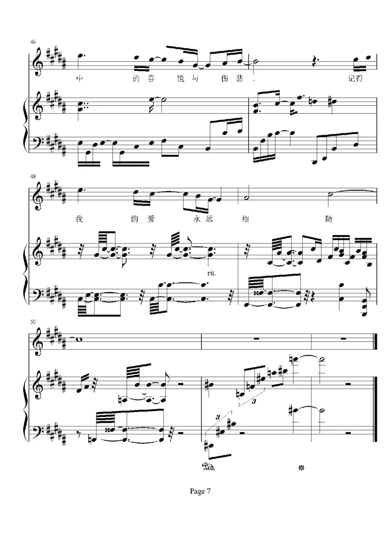 16、陶喆（42页，共10首）_一万首著名钢琴曲谱哈农贝多芬合集视频教学电子版高清无水印可打印_3流行音乐谱_流行钢琴谱合集形式_高清PDF无水印