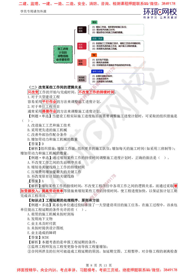 05.进度：精题必练（五）_监理工程师_2025监理工程师_2025年监理工程师SVIP_2025年监理土建控制SVIP_03-习题精析✿实战特训✿模考通关_12-控制《精题必练班》李娜HQ推荐