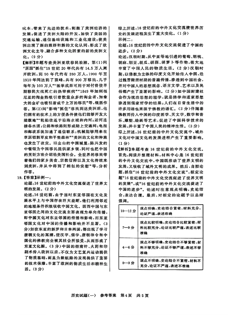 2024届湖北省T8联盟高三下学期压轴考试（一）历史试题(1)_2024年5月_025月合集_2024届湖北省T8联盟高三下学期压轴考试（一模）