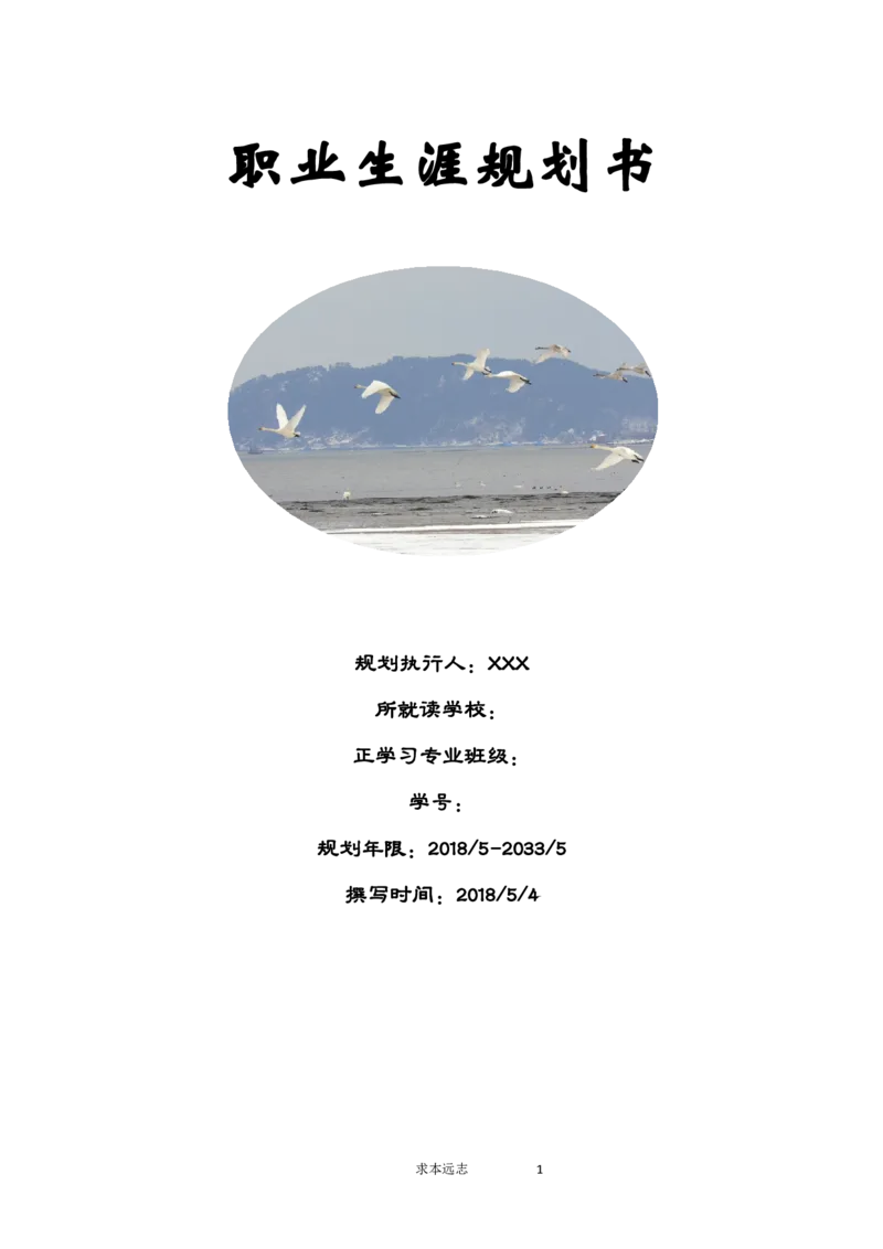 职业生涯规划书(中药学)_E6-职业规划_44医学专业