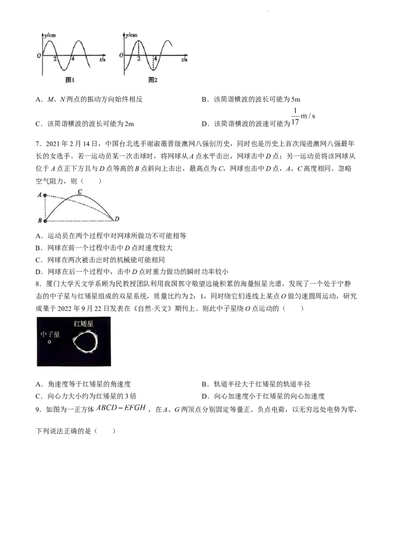 2024届辽宁省重点高中协作校高三下学期第二次模拟联考物理试题(无答案)_2024年4月_01按日期_25号_2024届辽宁省重点高中协作校下学期高三第二次模拟考试
