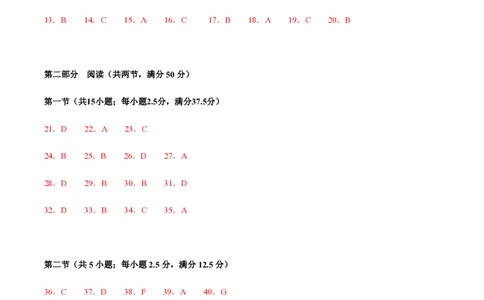 黄金卷02-赢在高考&middot;黄金8卷备战2024年高考英语模拟卷（新高考Ⅰ卷专用）（参考答案）_2024高考押题卷_92024赢在高考全系列_赢在高考&middot;黄金8卷备战2024年高考英语模拟卷