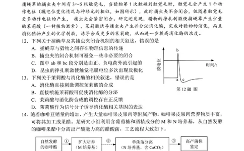 2024届浙江省温州市普通高中高三第二次适应性考试-生物试题+(1)_2024年3月_013月合集_2024届浙江省温州市高三第二次适应性考试