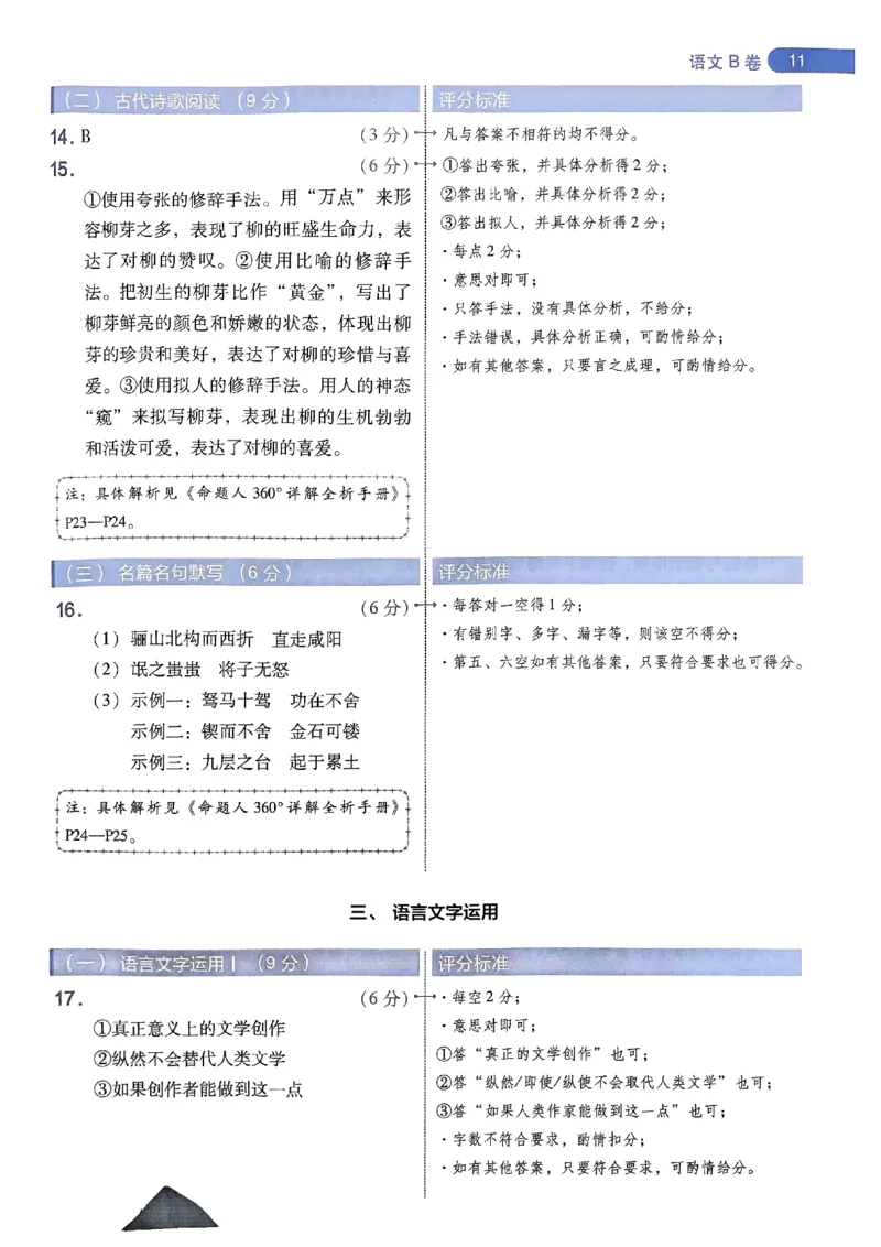 阅卷人750分考场评分标准_2024高考押题卷_12024天星全系列_四川、陕西、青海、内蒙古宁夏、西藏（英数理科综合）_(全国卷版）天星临考预测押题密卷