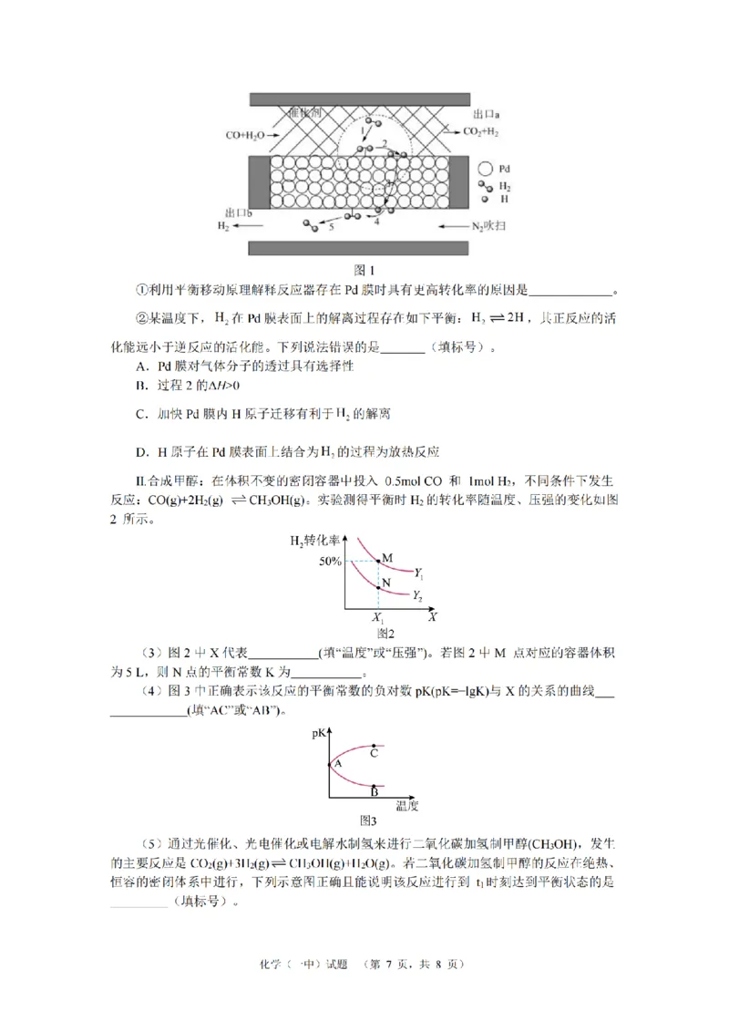 2024届湖南省长沙市第一中高三下学期高考适应性演练(一）化学_2024年3月_013月合集_2024届湖南省长沙市第一中高三下学期高考适应性演练（一）