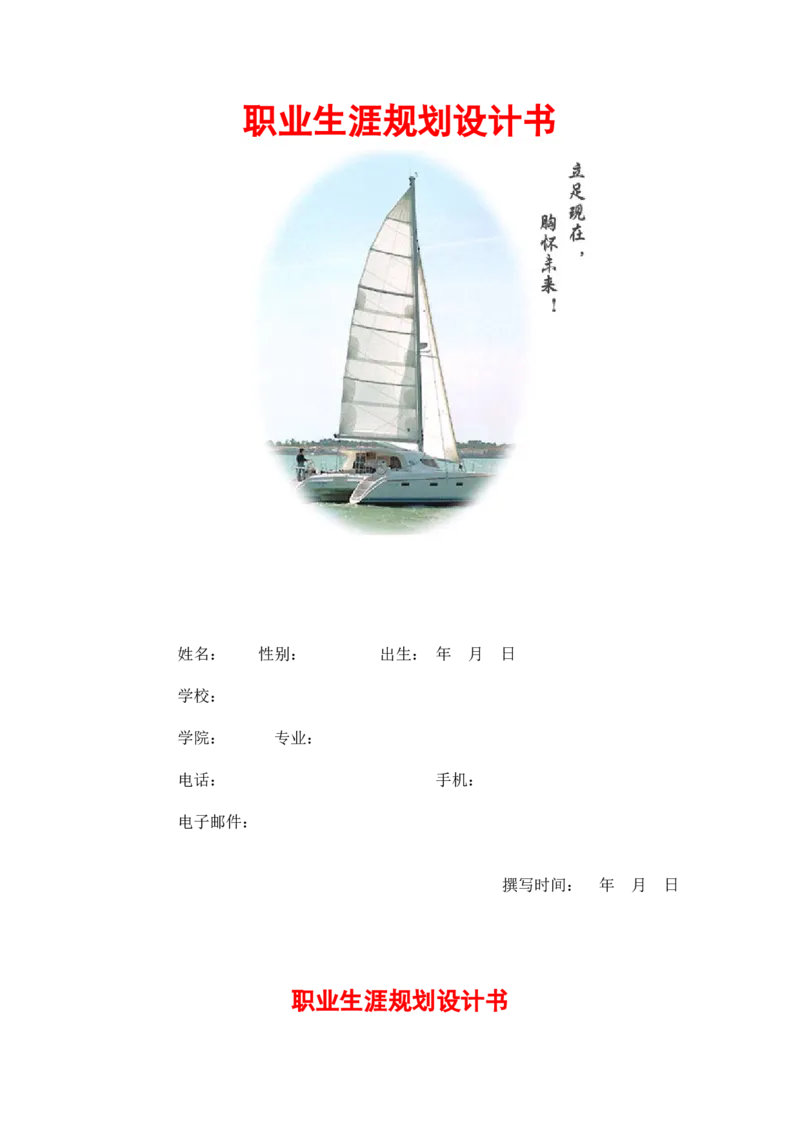 电子信息科学与技术职业生涯设计书_E6-职业规划_59电子信息、应电专业