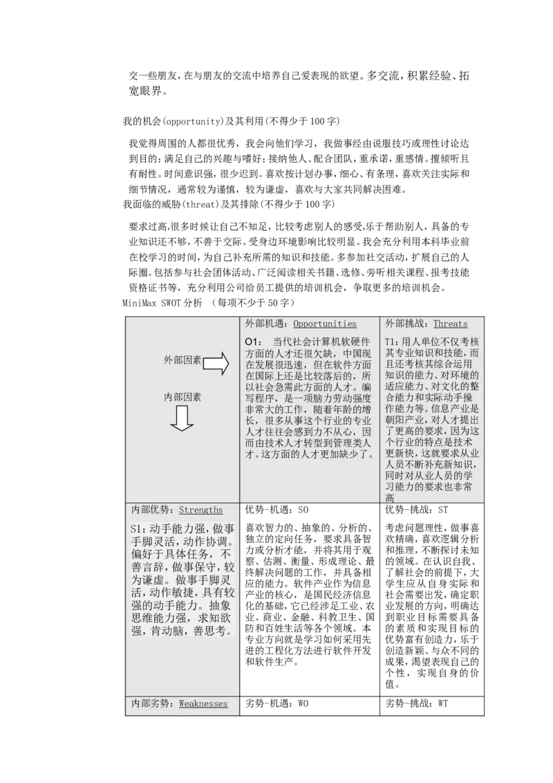 电子信息科学与技术职业生涯设计书_E6-职业规划_59电子信息、应电专业