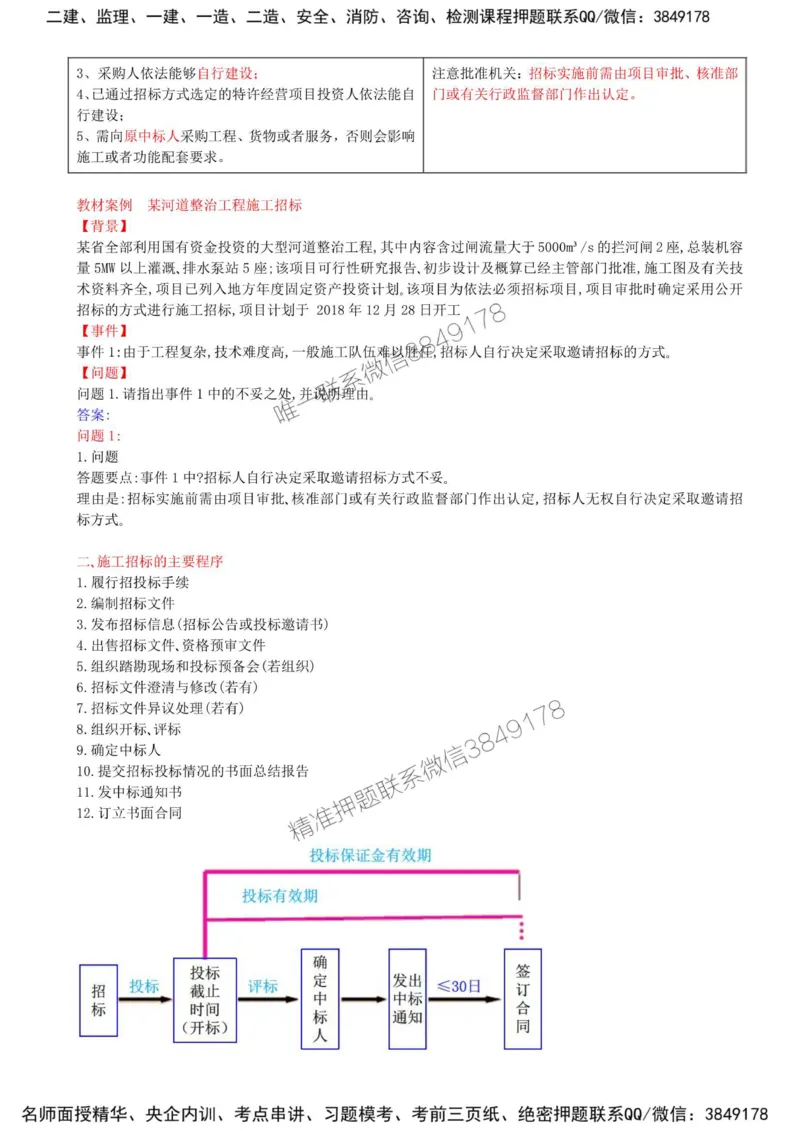 03-第一章-水利工程建设项目施工和监理招投标（一）_监理工程师_2025监理工程师_2025年监理工程师SVIP_2025年监理水利案例SVIP_02-基础精讲✿高端面授✿深度强化_讲义