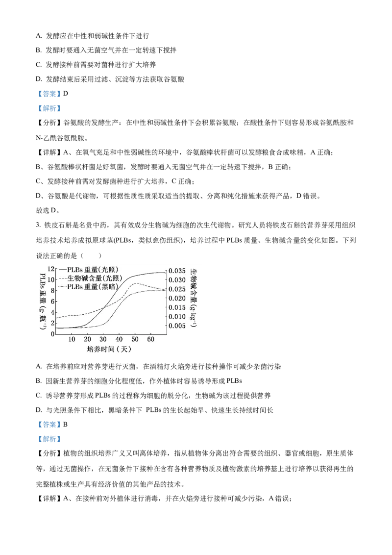 辽宁省本溪市县级重点高中协作体2023-2024学年高二下学期7月期末考试生物Word版含解析(1)_8月_240807辽宁省本溪市县级重点高中协作体2023-2024学年高二下学期7月期末考试