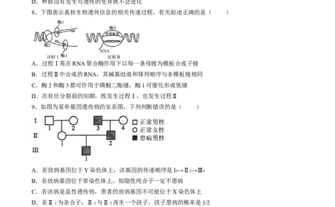 云南省玉溪师范学院附属中学2024-2024学年高三上学期开学检测生物试卷_8月_240821云南省玉溪市玉溪师范学院附属中学2025届高三上学期开学检测