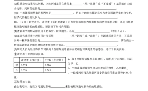 云南省玉溪师范学院附属中学2024-2024学年高三上学期开学检测生物试卷_8月_240821云南省玉溪市玉溪师范学院附属中学2025届高三上学期开学检测