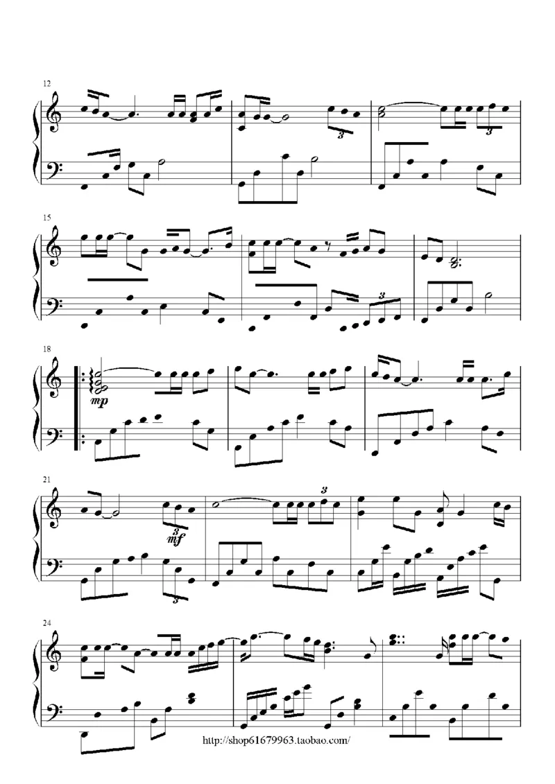 10、孙楠（48页，共14首）_一万首著名钢琴曲谱哈农贝多芬合集视频教学电子版高清无水印可打印_3流行音乐谱_流行钢琴谱合集形式_高清PDF无水印