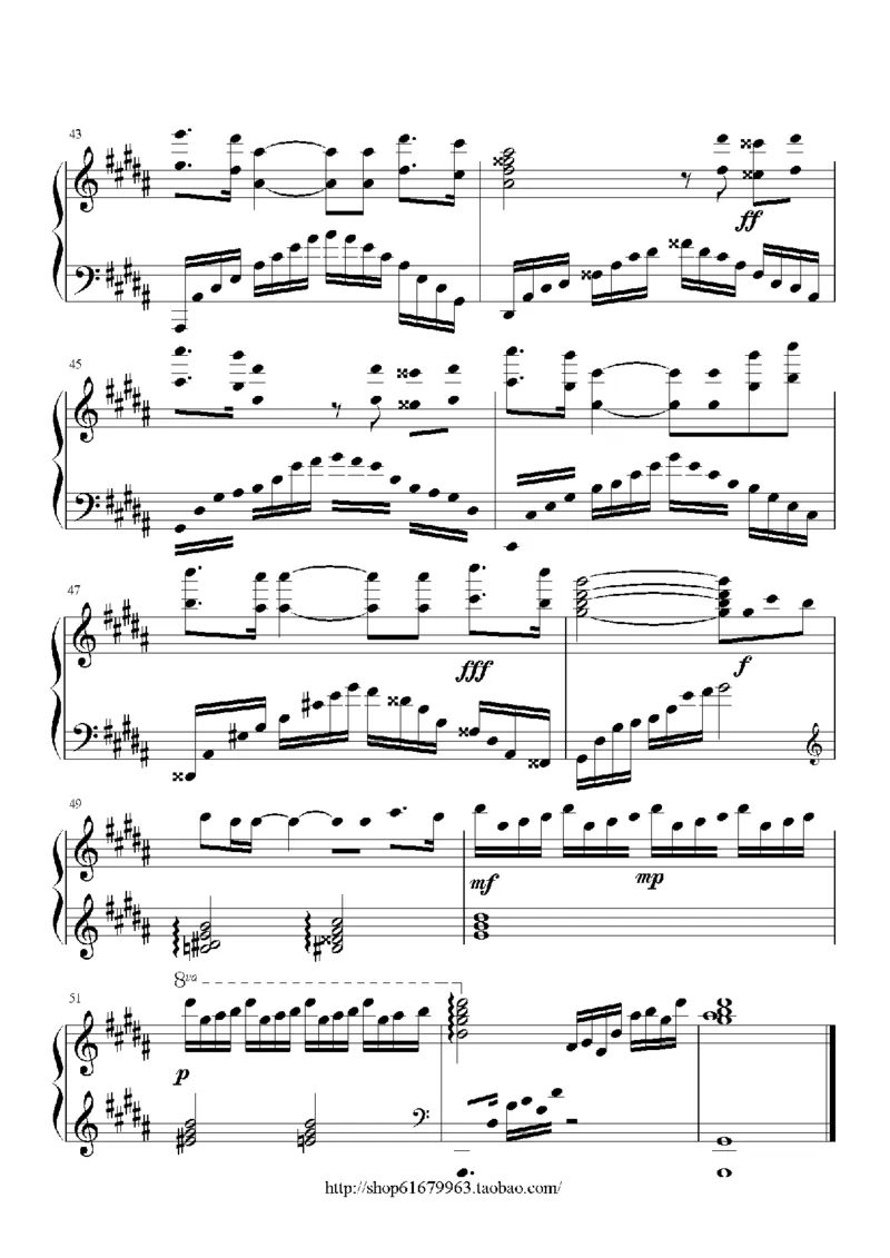 10、孙楠（48页，共14首）_一万首著名钢琴曲谱哈农贝多芬合集视频教学电子版高清无水印可打印_3流行音乐谱_流行钢琴谱合集形式_高清PDF无水印