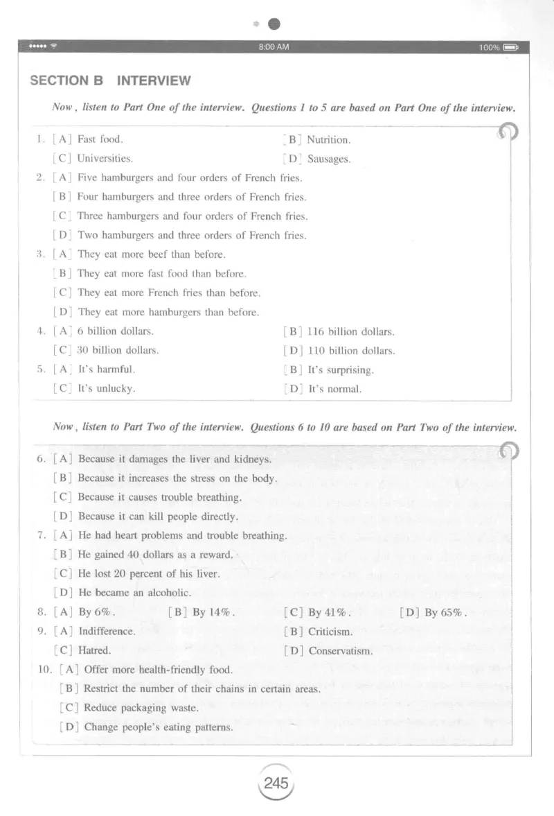 星火专八听力_2025专四专八真题及备考资料_2009-2024专八真题+备考资料_专八资料电子书_24专八听力专题_24星火专八听力