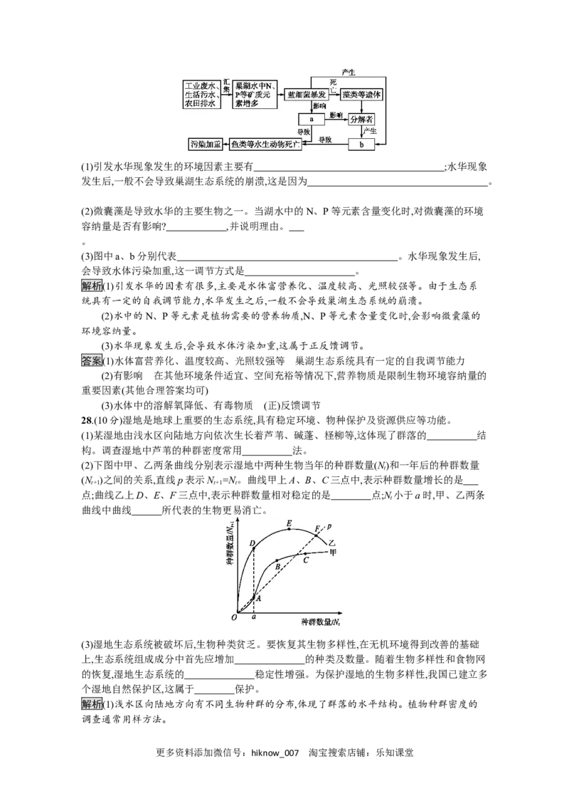 2022-2023学年新教材生物人教版选择性必修第二册课后提升训练：第4章　人与环境过关检测_E015高中全科试卷_生物试题_选修2_2.同步练习_4.课后训练（第四套）