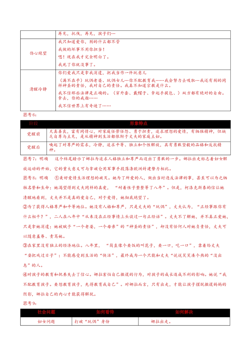 12+《玩偶之家（节选）》（同步学案）-上好课2022-2023学年高二语文选择性必修中册同步备课系列（统编版）_new_E015高中全科试卷_语文试题_选修中_4.新版高中语文试卷选择性必修中册