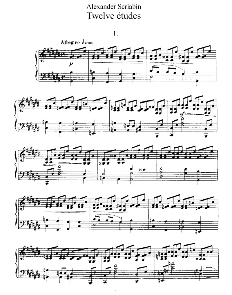 12Etudes,Op8_一万首著名钢琴曲谱哈农贝多芬合集视频教学电子版高清无水印可打印_1古典钢琴知名音乐家谱_斯克里亚宾钢琴谱全集_练习曲