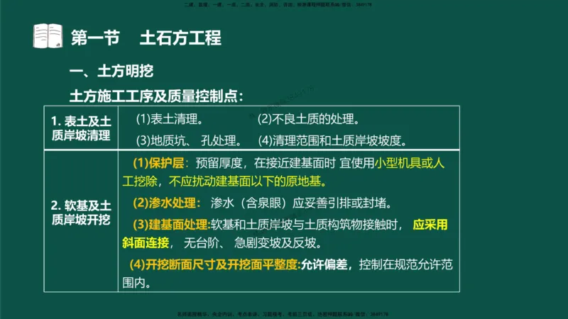 10-质量控制第三章-第一节-土石方工程（一）_监理工程师_2025监理工程师_2025年监理工程师SVIP_2025年监理水利控制SVIP_02-基础精讲✿高端面授✿深度强化_讲义