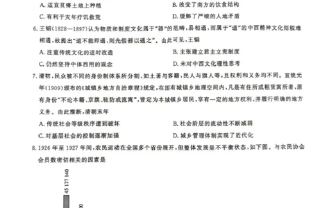 历史试卷_8月_240822湖北省圆创联盟2025届高三上学期8月开学考暨湖北省高中名校联盟2025届高三第一次联合测评_湖北省圆创联盟2025届高三上学期8月开学考历史