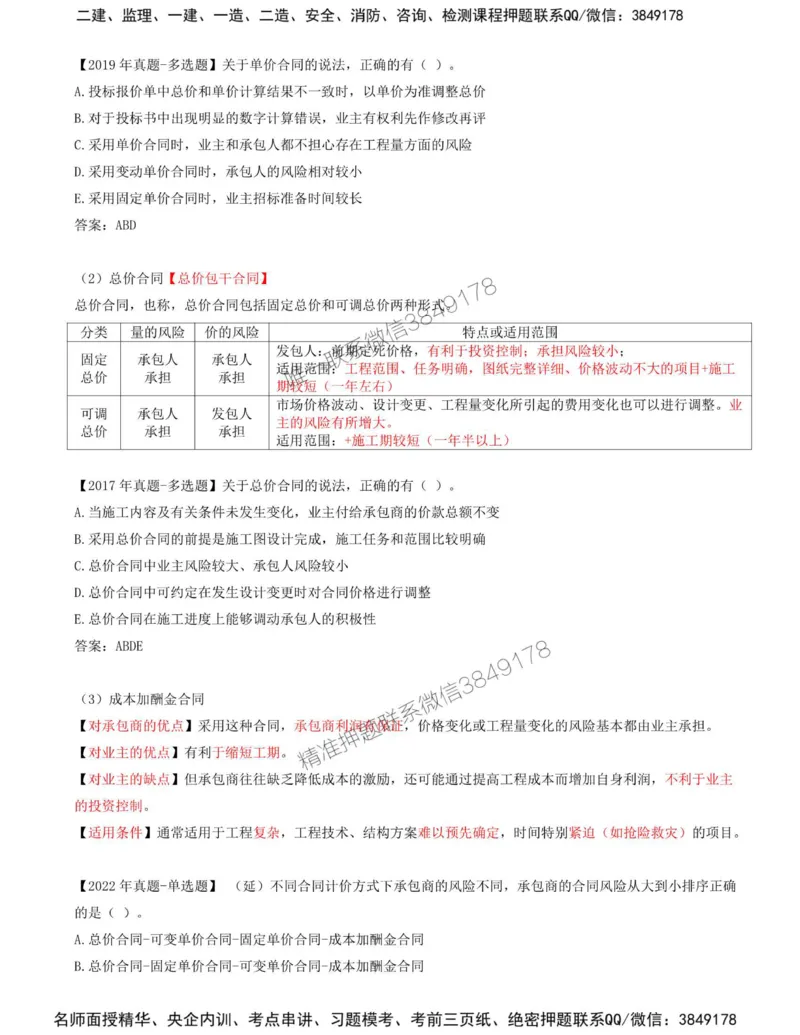 02-第1章-第一节-合同管理任务和方法（二）_监理工程师_2025监理工程师_2025年监理工程师SVIP_2025年监理合同管理SVIP_02-基础精讲✿高端面授✿深度强化_讲义
