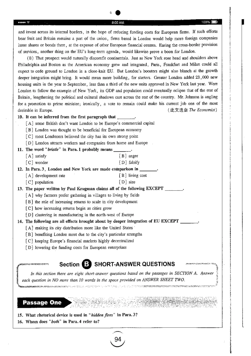 星火简专八阅读黄任_2025专四专八真题及备考资料_2009-2024专八真题+备考资料_专八资料电子书_24专八阅读专题资料_2024专八阅读180篇（星火）