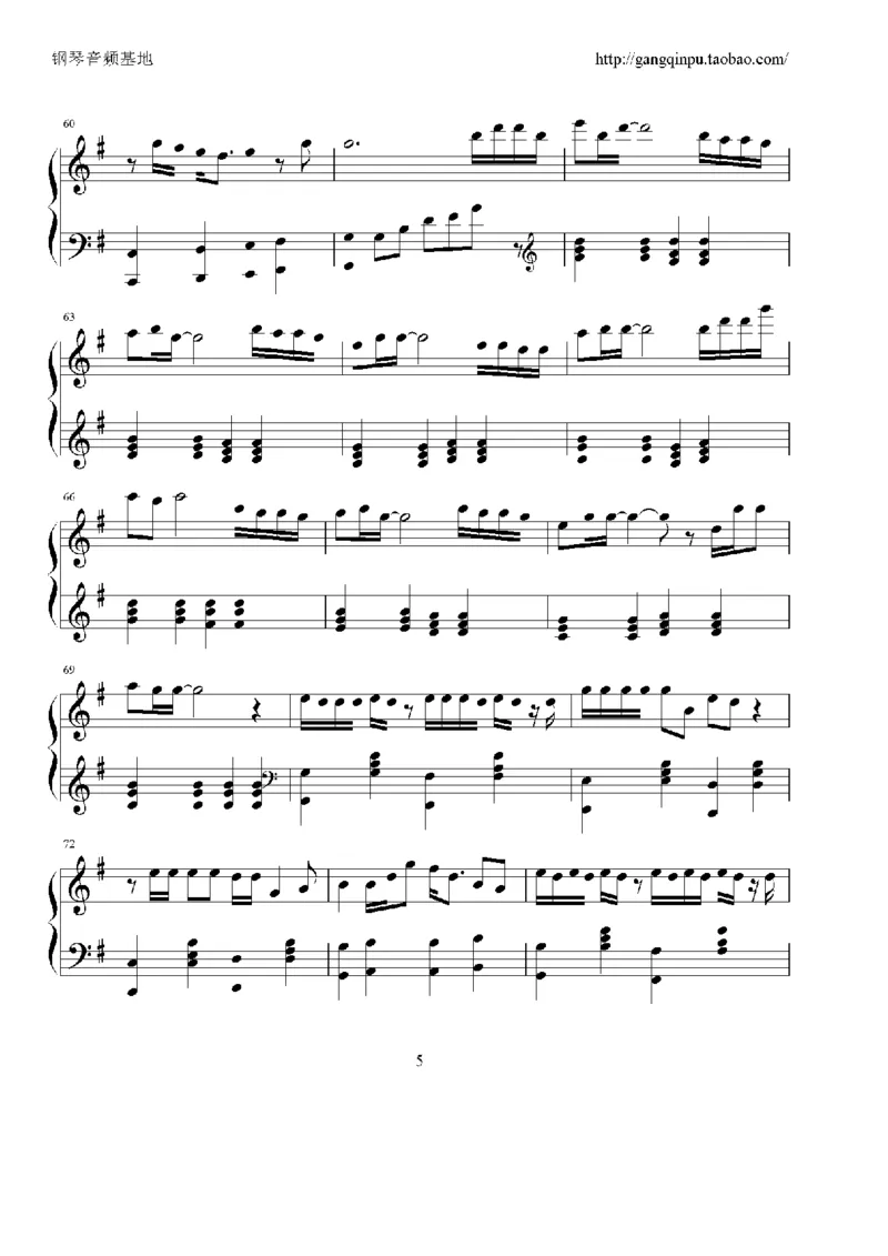 04、张学友（126页，26首）_一万首著名钢琴曲谱哈农贝多芬合集视频教学电子版高清无水印可打印_3流行音乐谱_流行钢琴谱合集形式_高清PDF无水印